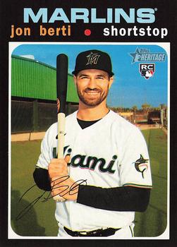 #540 Jon Berti - Miami Marlins - 2020 Topps Heritage Baseball