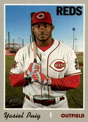 #541 Yasiel Puig - Cincinnati Reds - 2019 Topps Heritage Baseball