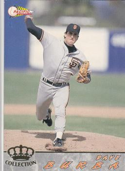 #542 Dave Burba - San Francisco Giants - 1994 Pacific Baseball