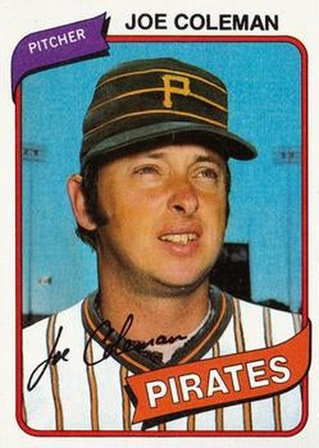 #542 Joe Coleman - Pittsburgh Pirates - 1980 Topps Baseball