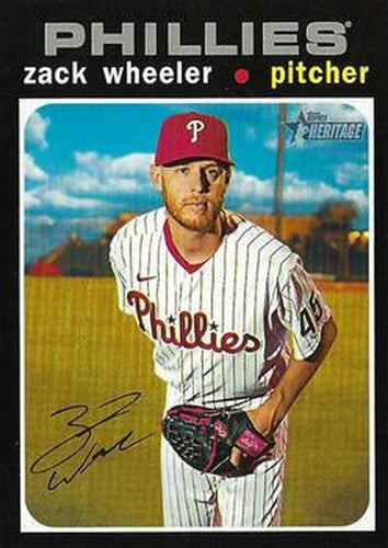 #542b Zack Wheeler - Philadelphia Phillies - 2020 Topps Heritage Baseball