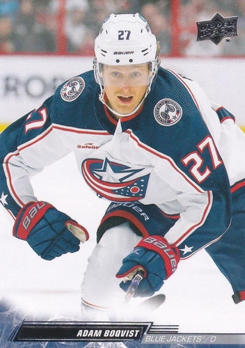 #543 Adam Boqvist - Columbus Blue Jackets - 2022-23 Upper Deck Hockey