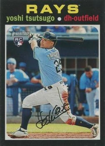 #548b Yoshi Tsutsugo - Tampa Bay Rays - 2020 Topps Heritage Baseball