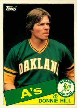 #54T Donnie Hill - Oakland Athletics - 1985 Topps Traded Baseball