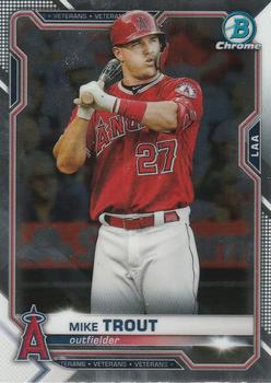 #54 Mike Trout - Los Angeles Angels - 2021 Bowman Chrome Baseball