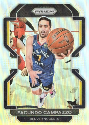 #54 Facundo Campazzo - Denver Nuggets - 2021-22 Panini Prizm - Silver Basketball