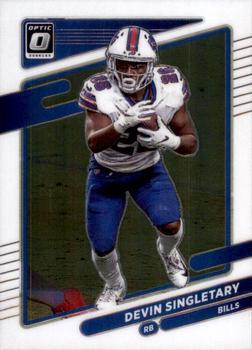 #54 Devin Singletary - Buffalo Bills - 2021 Donruss Optic Football