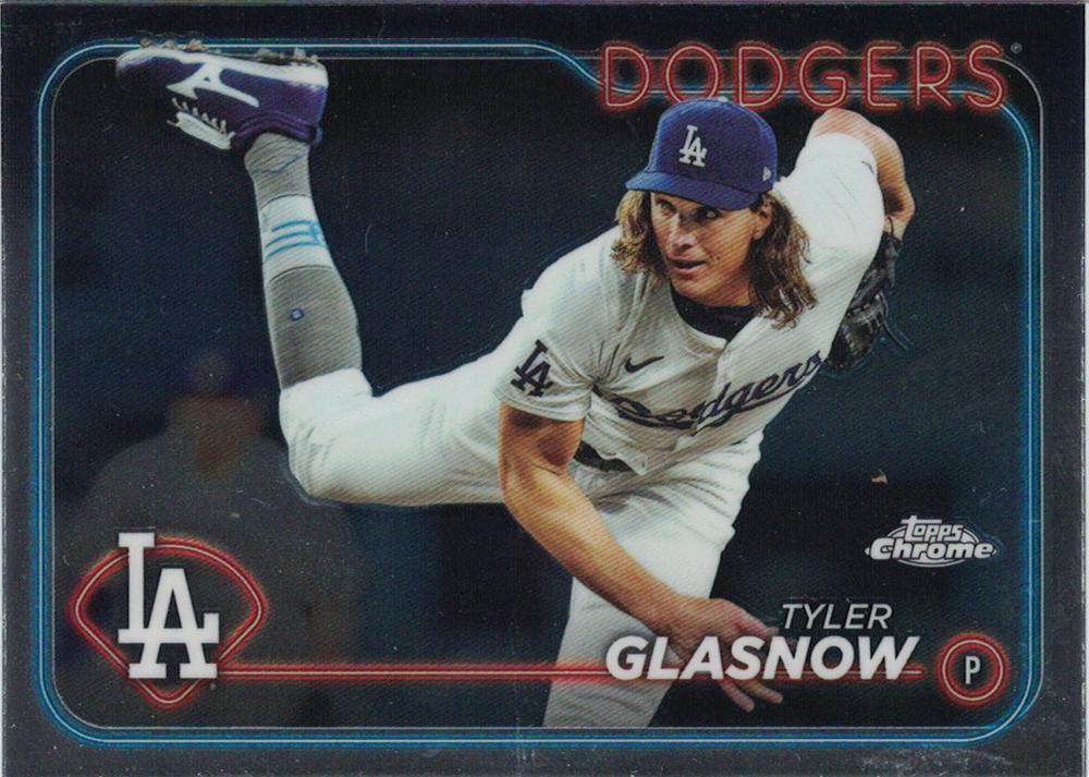 #54 Tyler Glasnow - Los Angeles Dodgers - 2024 Topps Chrome Baseball