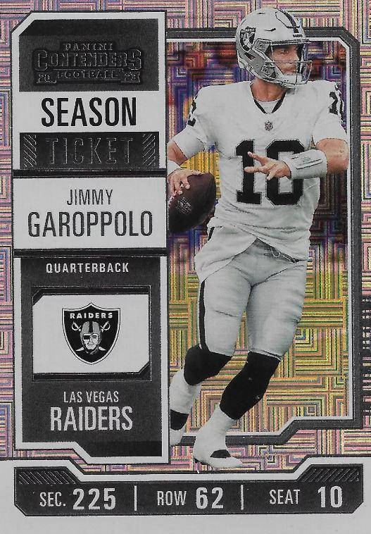 #54 Jimmy Garoppolo - Las Vegas Raiders - 2023 Panini Contenders Football