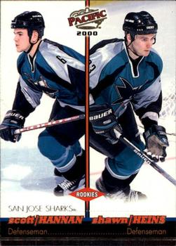 #385 Scott Hannan / Shawn Heins - San Jose Sharks - 1999-00 Pacific Hockey