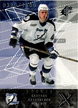 #116 Kaspars Astashenko - Tampa Bay Lightning - 2000-01 SPx Hockey