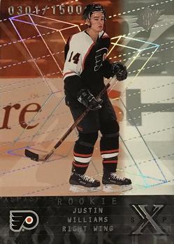 #120 Justin Williams - Philadelphia Flyers - 2000-01 SPx Hockey