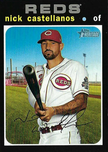 #555c Nick Castellanos - Cincinnati Reds - 2020 Topps Heritage Baseball