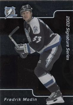 #70 Fredrik Modin - Tampa Bay Lightning - 2001-02 Be a Player Signature Series Hockey