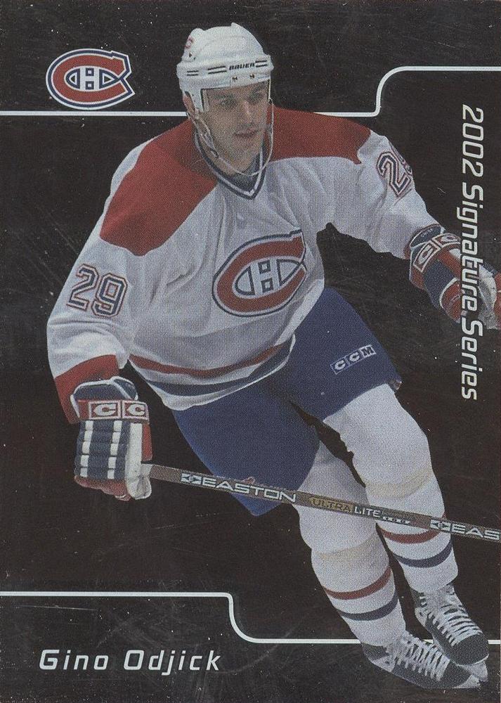 #137 Gino Odjick - Montreal Canadiens - 2001-02 Be a Player Signature Series Hockey