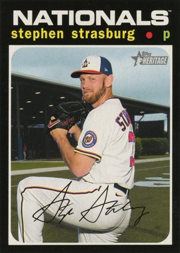 #558 Stephen Strasburg - Washington Nationals - 2020 Topps Heritage Baseball
