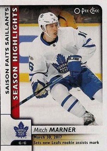 #558 Mitch Marner - Toronto Maple Leafs - 2017-18 O-Pee-Chee Hockey