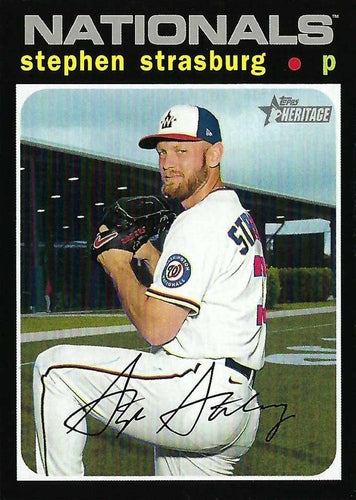 #558c Stephen Strasburg - Washington Nationals - 2020 Topps Heritage Baseball