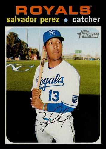 #559 Salvador Perez - Kansas City Royals - 2020 Topps Heritage Baseball