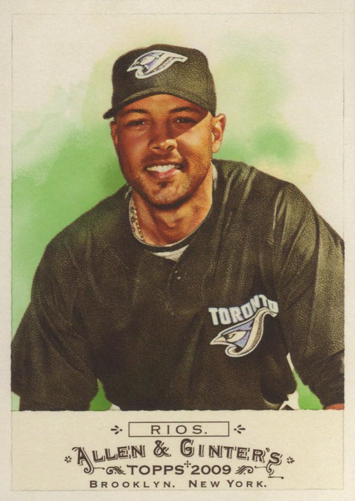 #55 Alex Rios - Toronto Blue Jays - 2009 Topps Allen & Ginter Baseball