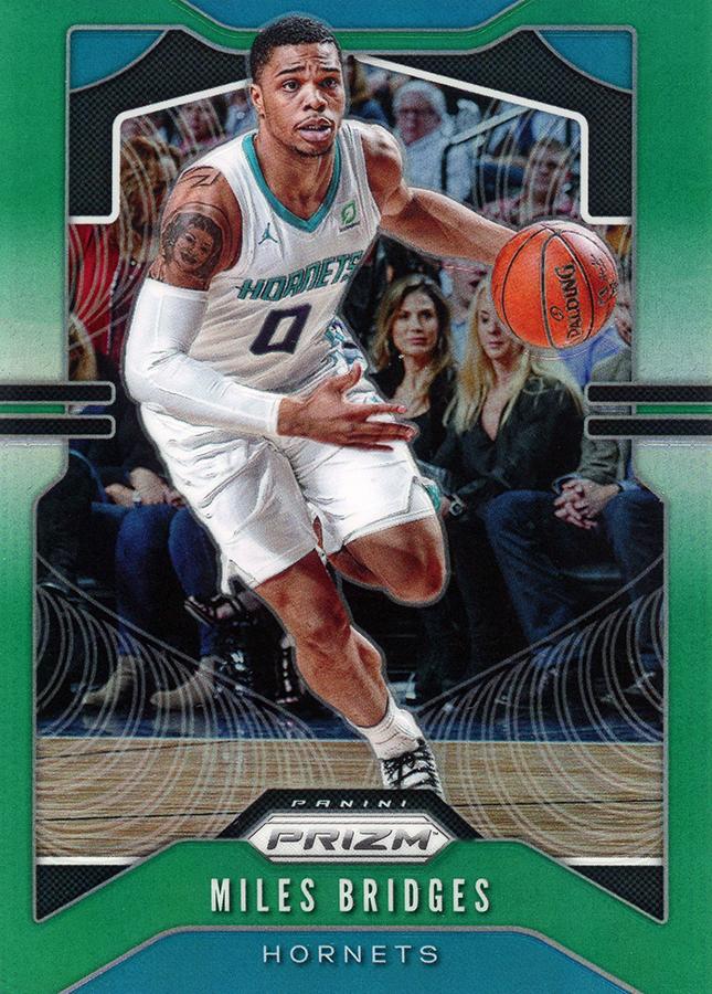 #55 Miles Bridges - Charlotte Hornets - 2019-20 Panini Prizm - Prizms Green Basketball