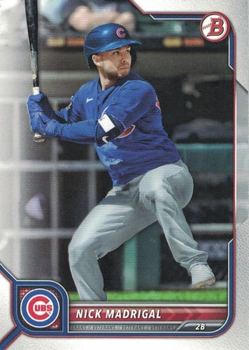#55 Nick Madrigal - Chicago Cubs - 2022 Bowman Baseball