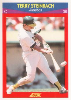 #55 Terry Steinbach - Oakland Athletics - 1990 Score 100 Superstars Baseball