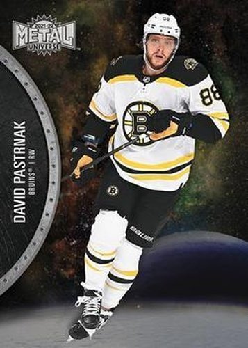 #55 David Pastrnak - Boston Bruins - 2021-22 Skybox Metal Universe Hockey