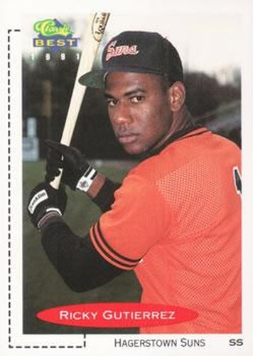 #55 Ricky Gutierrez - Hagerstown Suns - 1991 Classic Best Baseball