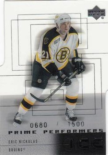 #55 Eric Nickulas - Boston Bruins - 2000-01 Upper Deck Ice Hockey