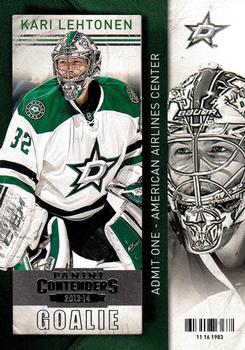 #55 Kari Lehtonen - Dallas Stars - 2013-14 Panini Contenders Hockey
