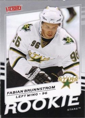 #305 Fabian Brunnstrom - Dallas Stars - 2008-09 Upper Deck Victory Hockey