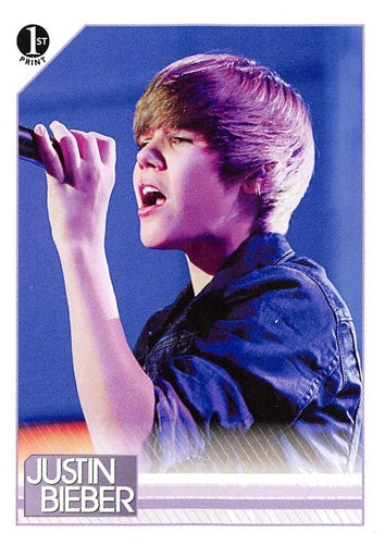 #55 Justin rings in the New Year in Las Vegas as h - 2010 Panini Justin Bieber