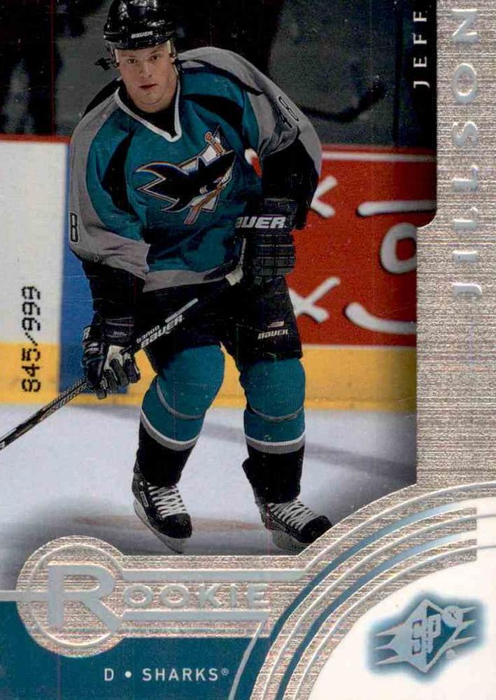 #124 Jeff Jillson - San Jose Sharks - 2001-02 SPx Hockey
