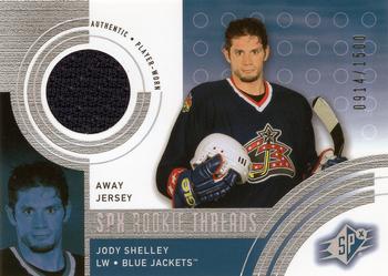 #135a Jody Shelley - Columbus Blue Jackets - 2001-02 SPx Hockey