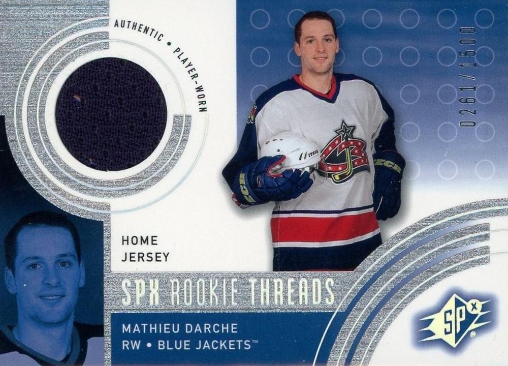 #137b Mathieu Darche - Columbus Blue Jackets - 2001-02 SPx Hockey