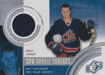 #138a Matt Davidson - Columbus Blue Jackets - 2001-02 SPx Hockey