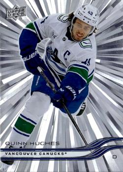 #177 Quinn Hughes - Vancouver Canucks - 2025-26 Upper Deck - Outburst Silver Hockey