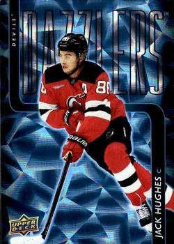 #DZ-4 Jack Hughes - New Jersey Devils - 2025-26 Upper Deck - Dazzlers Blue Hockey
