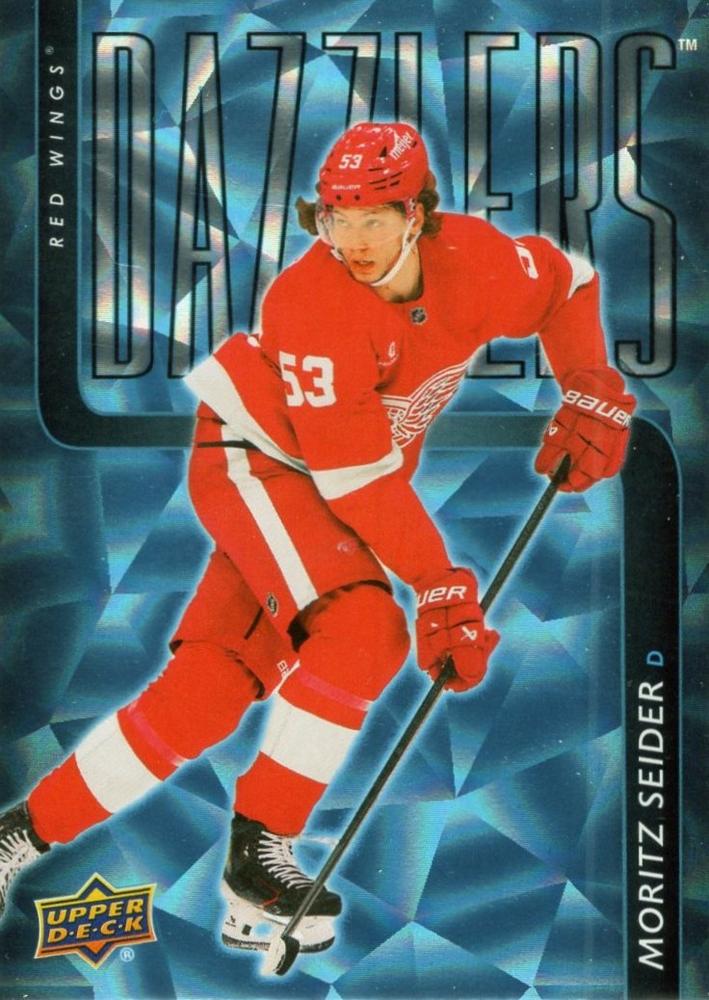 #DZ-65 Moritz Seider - Detroit Red Wings - 2025-26 Upper Deck - Dazzlers Blue Hockey