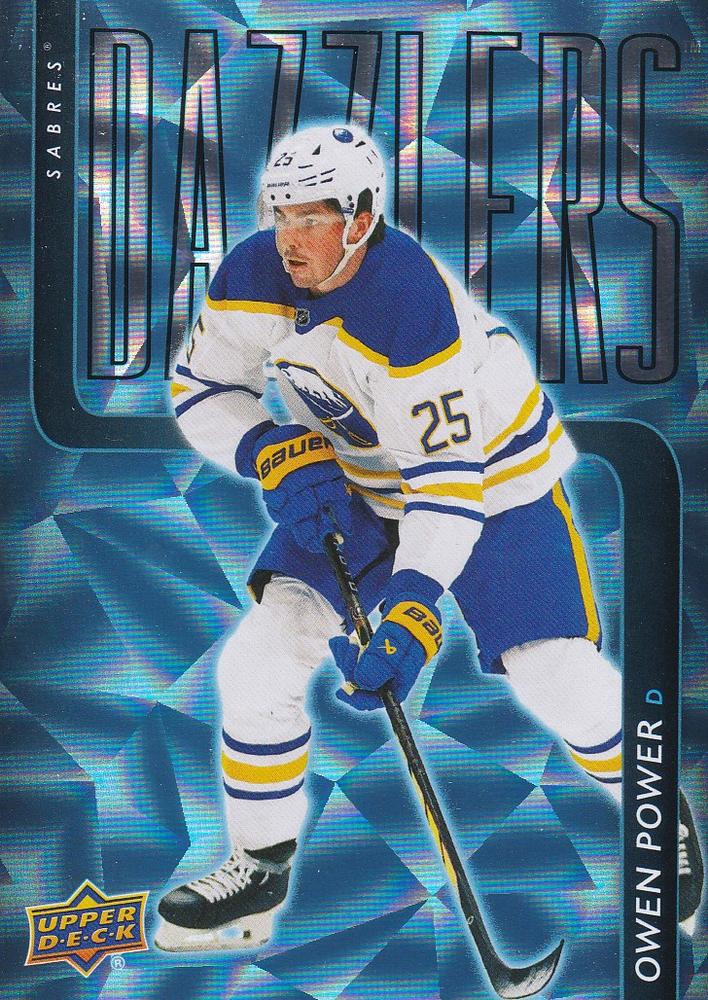 #DZ-91 Owen Power - Buffalo Sabres - 2025-26 Upper Deck - Dazzlers Blue Hockey