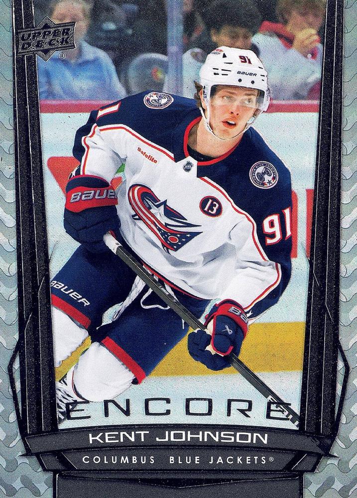 #E-118 Kent Johnson - Columbus Blue Jackets - 2025-26 Upper Deck - Encore Hockey