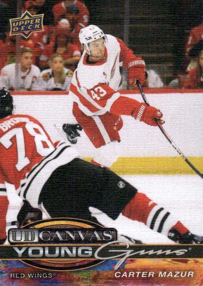 #C-118 Carter Mazur YG - Detroit Red Wings - 2025-26 Upper Deck - UD Canvas Hockey