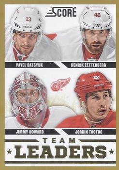 #560 Henrik Zetterberg / Jimmy Howard / Jordin Tootoo / Pavel Datsyuk - Detroit Red Wings - 2013-14 Score - Gold Hockey