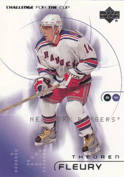 #58 Theoren Fleury - New York Rangers - 2001-02 Upper Deck Challenge for the Cup Hockey