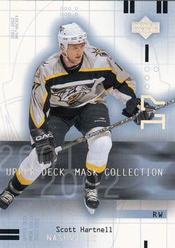 #54 Scott Hartnell - Nashville Predators - 2001-02 Upper Deck Mask Collection Hockey