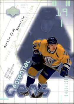 #152 Martin Erat - Nashville Predators - 2001-02 Upper Deck Mask Collection Hockey