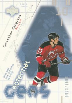 #153 Christian Berglund - New Jersey Devils - 2001-02 Upper Deck Mask Collection Hockey