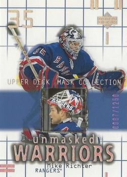 #183 Mike Richter - New York Rangers - 2001-02 Upper Deck Mask Collection Hockey