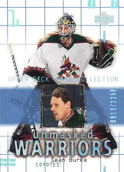 #185 Sean Burke - Phoenix Coyotes - 2001-02 Upper Deck Mask Collection Hockey